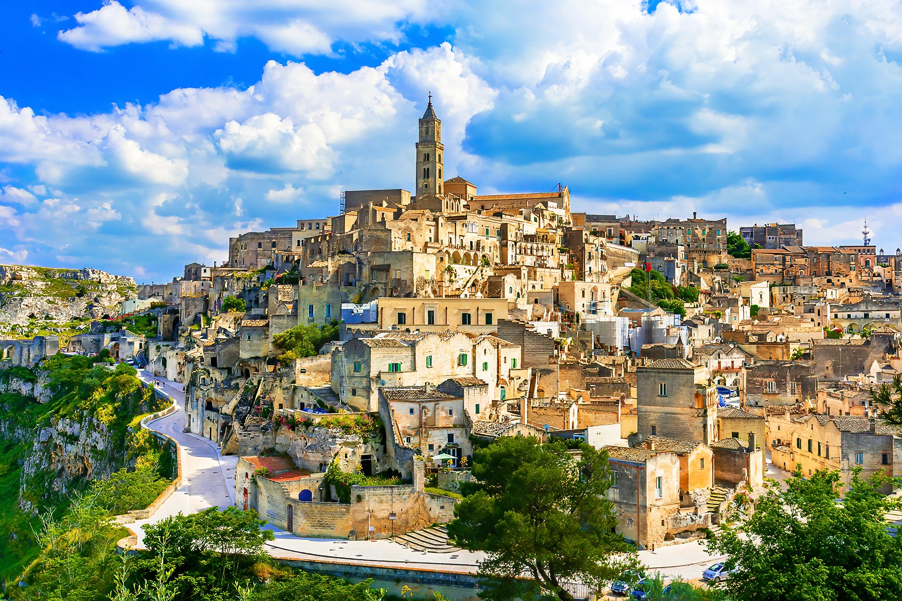 Matera, Basilicata, Italy, View of The Old Town - Sassi di Matera, European Capital of Culture