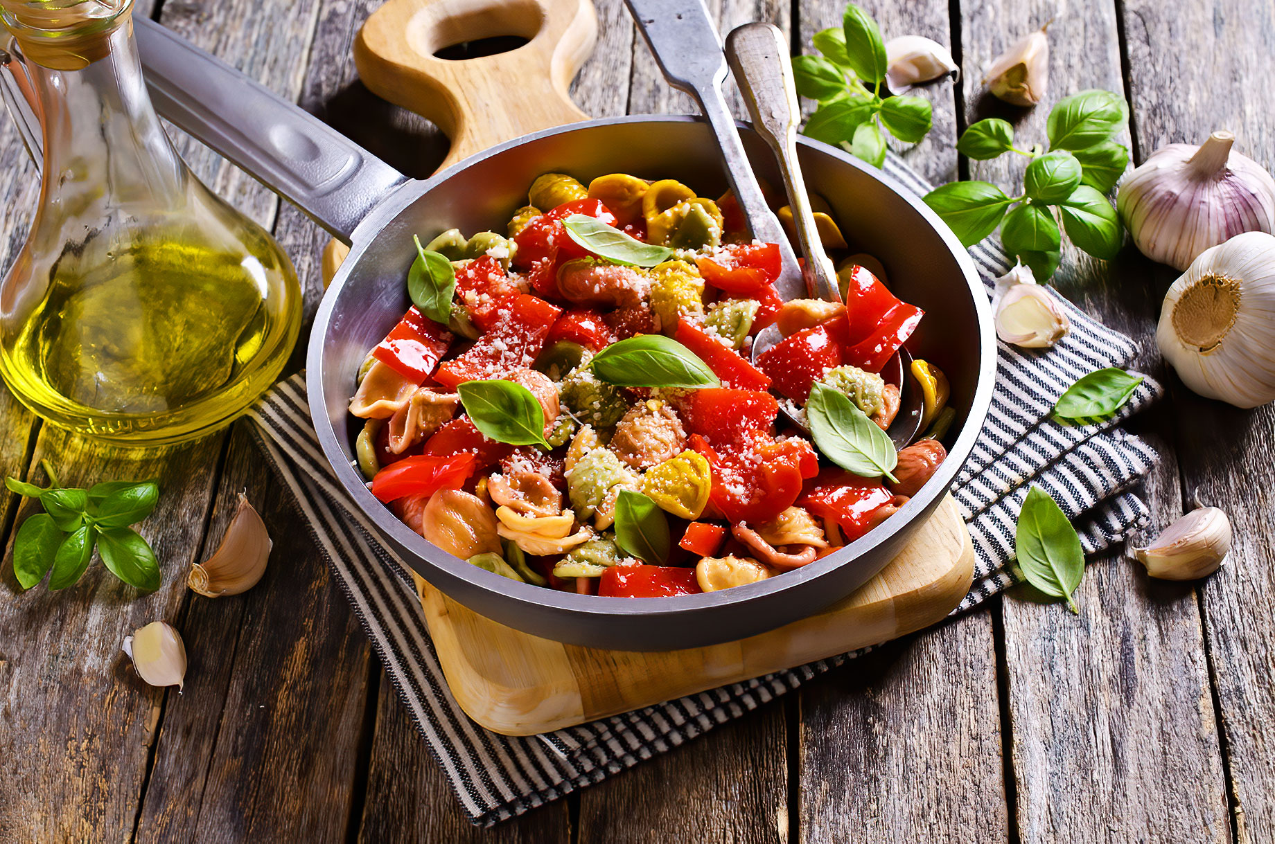 Orecchiette Pasta With Vegetables, Puglia, Italy