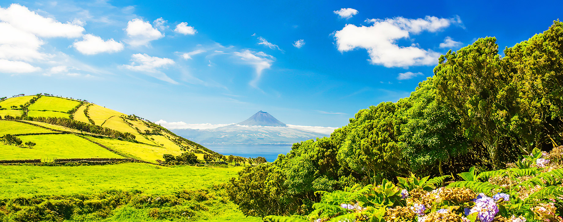 Peak View From San Jorge Island In Portugal – Landscape of The Azores Islands