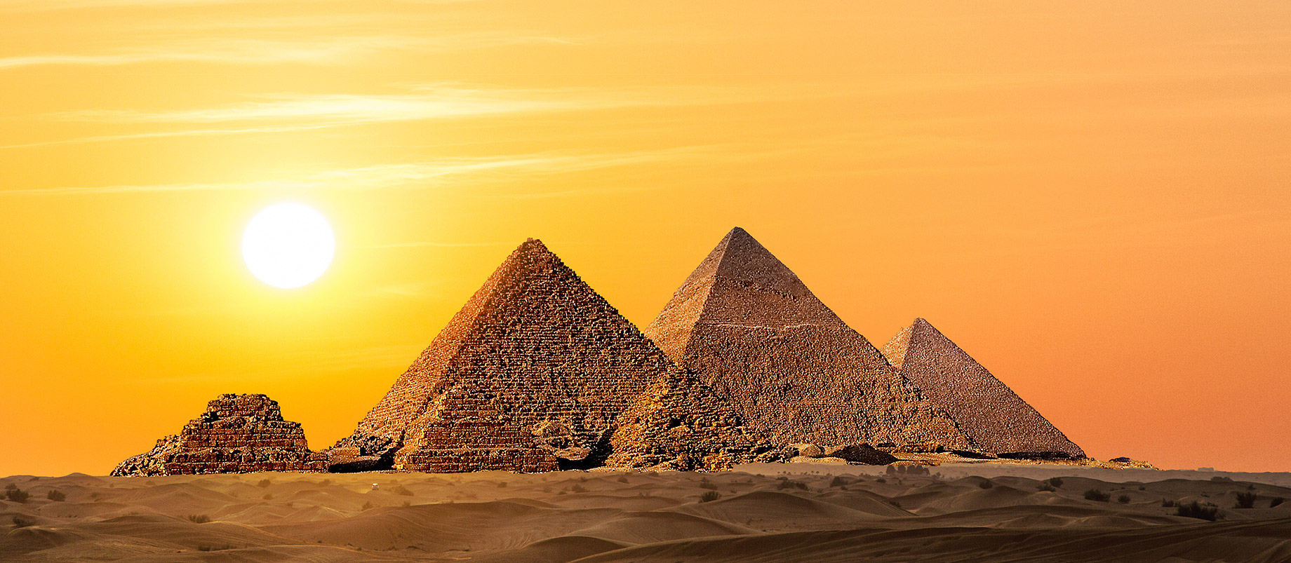 The Great Pyramids of Giza - Sunset in Egypt