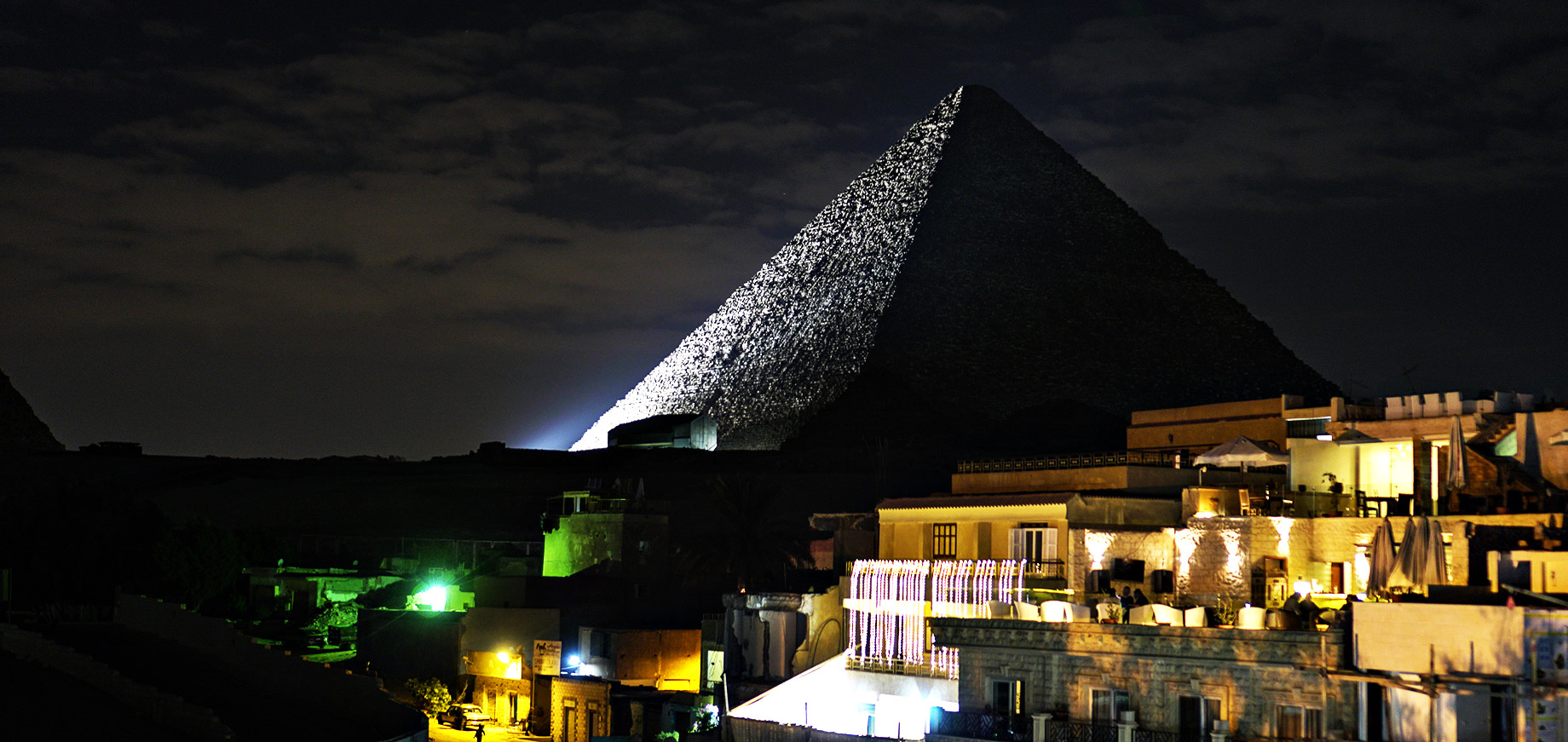 The Great Pyramids of Giza by Night - Egypt