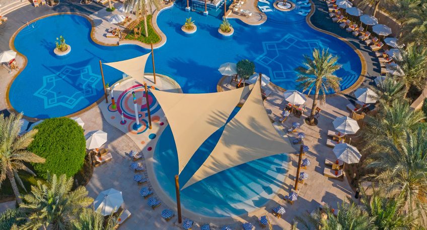 Qasr Al Sarab Desert Resort by Anantara - Abu Dhabi - United Arab Emirates - Resort Pool Aerial View
