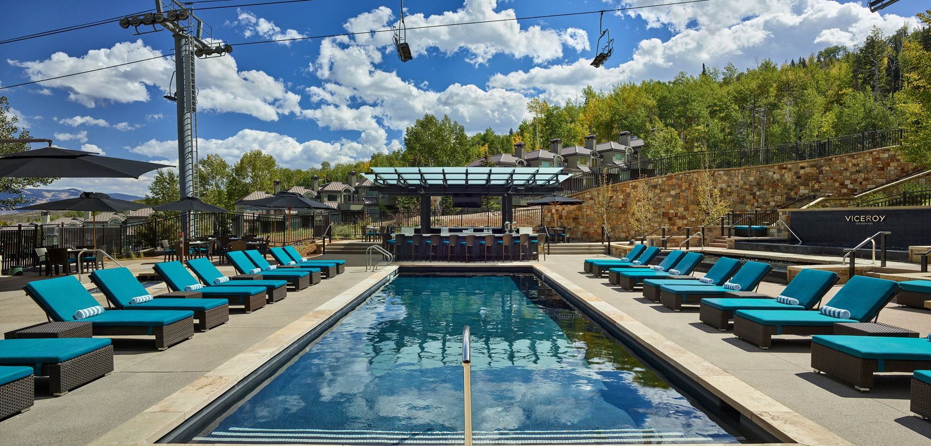 Viceroy Snowmass Luxury Resort – Aspen Snowmass Village, CO, USA – Nest Bar & Grill Pool Deck