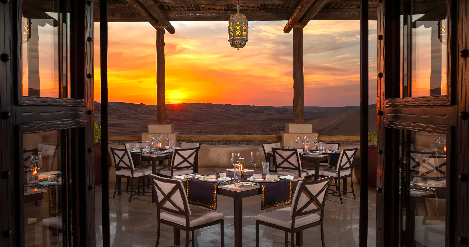 Qasr Al Sarab Desert Resort by Anantara – Abu Dhabi – United Arab Emirates – Suhail Restaurant Sunset