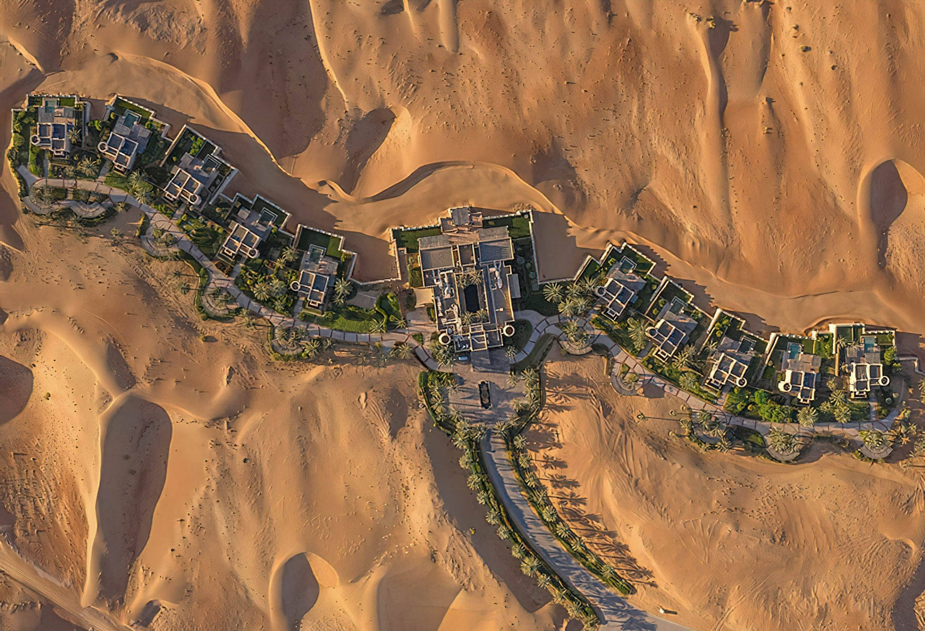 Qasr Al Sarab Desert Resort by Anantara – Abu Dhabi – United Arab Emirates – Aerial View