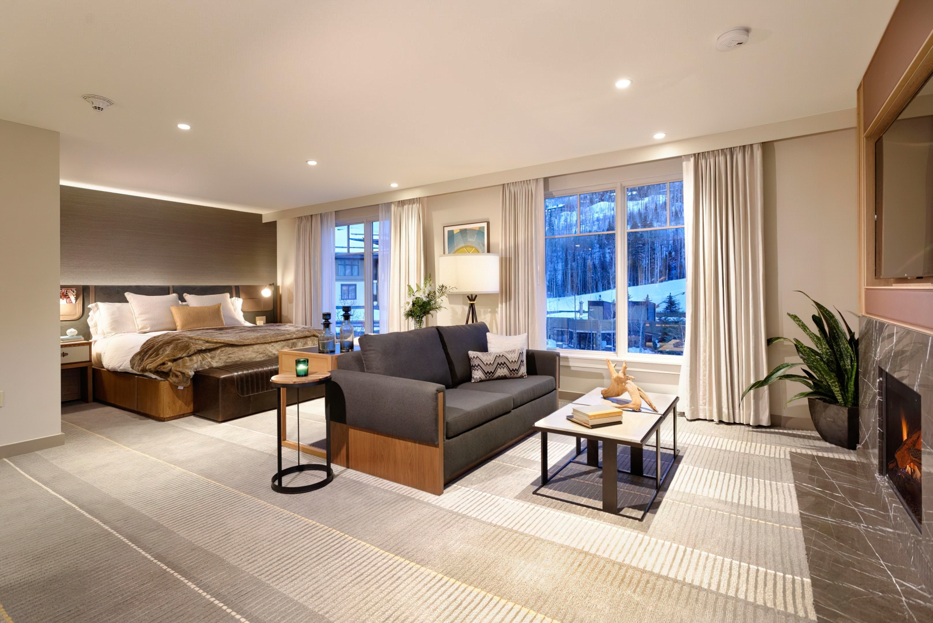 Viceroy Snowmass Luxury Resort – Aspen Snowmass Village, CO, USA – Three Bedroom Penthouse Living Room