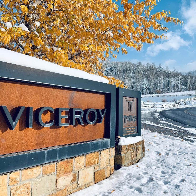 Viceroy Snowmass Luxury Resort - Aspen Snowmass Village, CO, USA - Sign Winter View