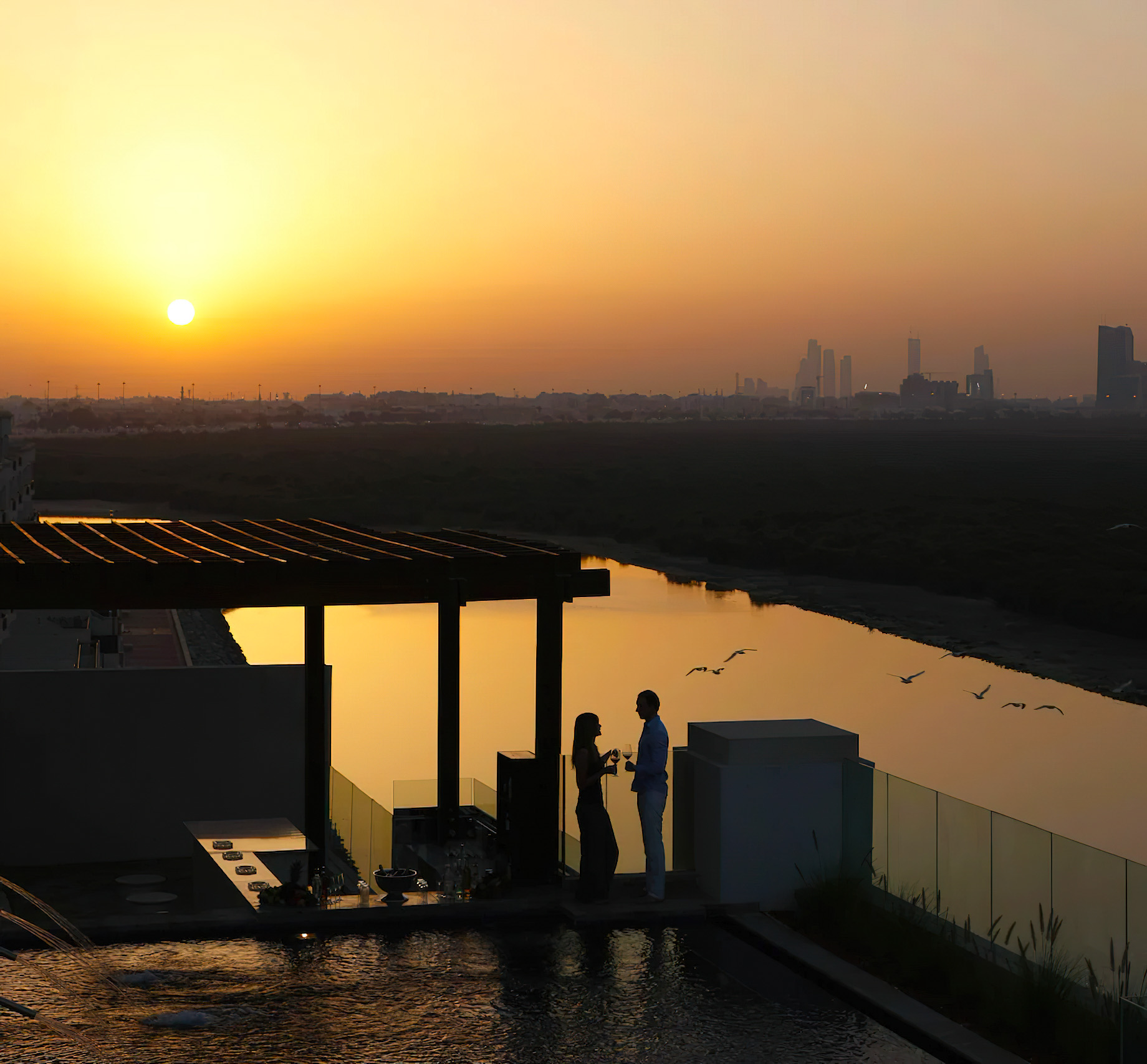 Anantara Eastern Mangroves Abu Dhabi Hotel – United Arab Emirates – Mangroves City View Sunset
