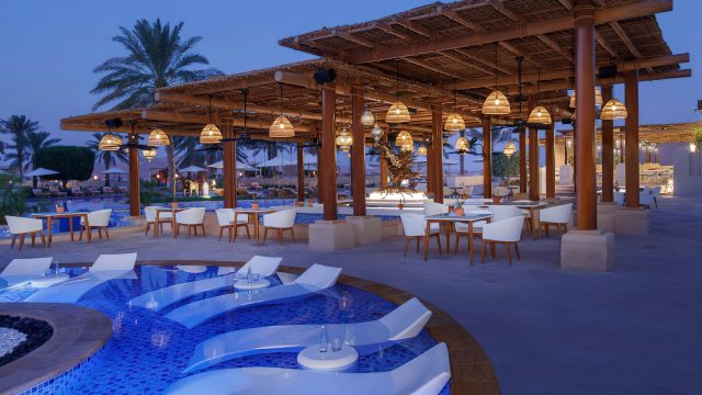 Qasr Al Sarab Desert Resort by Anantara - Abu Dhabi - United Arab Emirates - Evening Pool Deck
