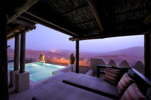 Qasr Al Sarab Desert Resort by Anantara - Abu Dhabi - United Arab Emirates - Evening Villa Pool Deck