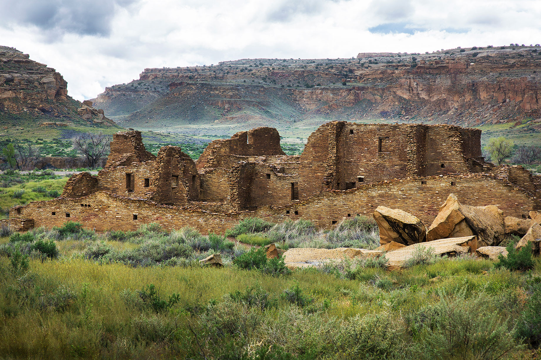 Pueblo Ruins - Chaco Culture National Historical Park, New Mexico, USA