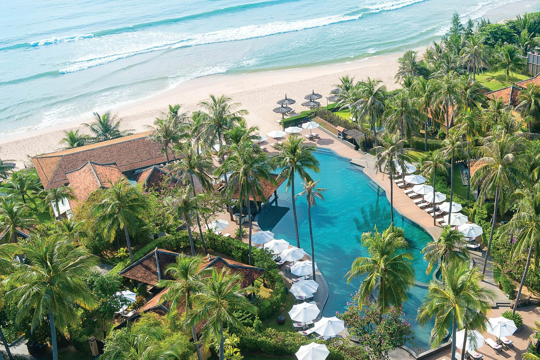 Anantara Mui Ne Resort – Phan Thiet, Vietnam – Resort Pool Aerial View