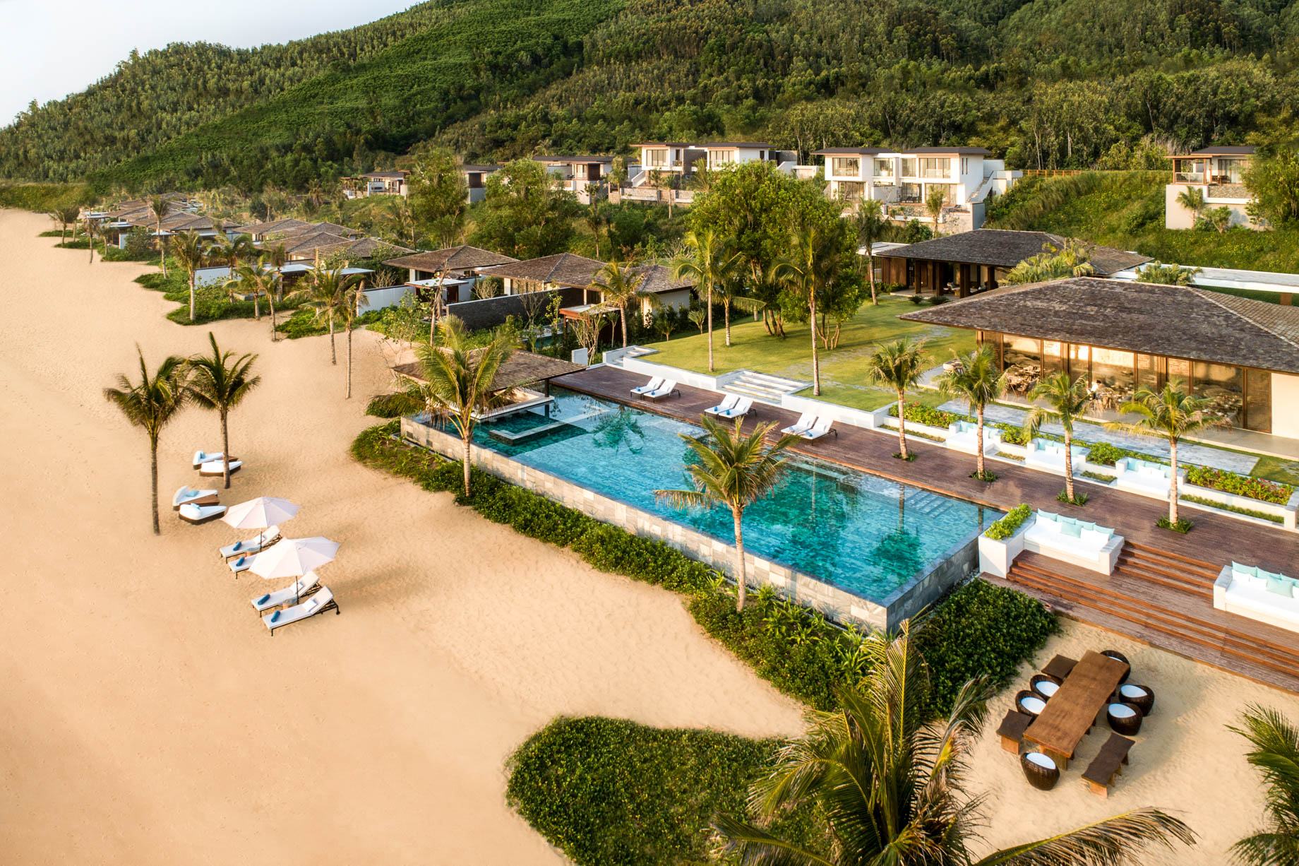 Anantara Quy Nhon Villas Resort – Quy Nhon, Vietnam – Pool Aerial View