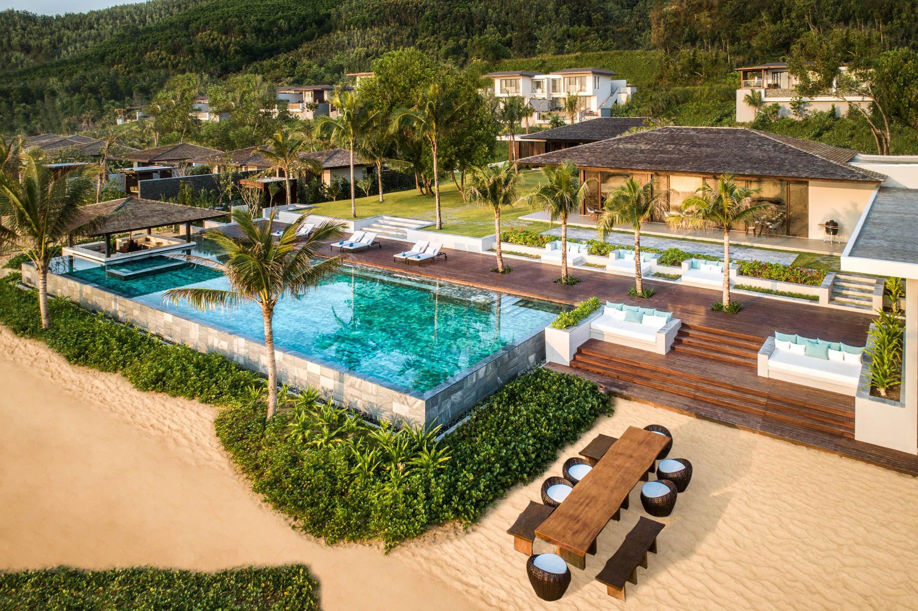 Anantara Quy Nhon Villas Resort - Quy Nhon, Vietnam - Pool Aerial View