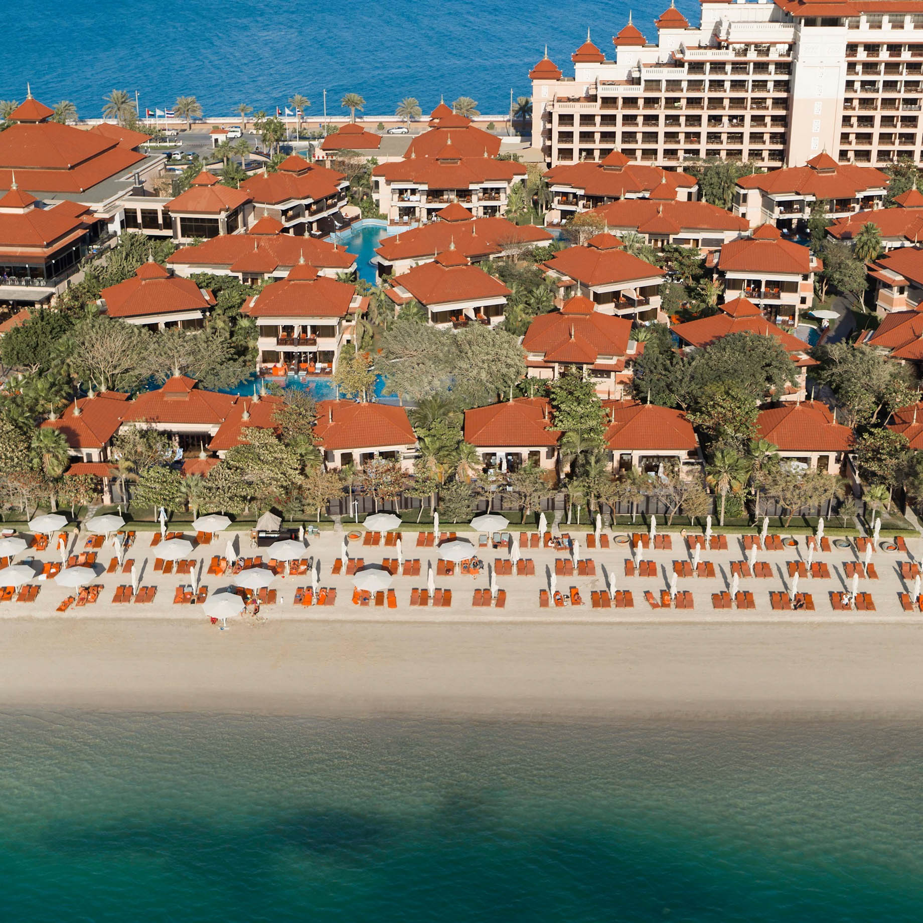 Anantara The Palm Dubai Resort - Dubai, UAE - Beach Aerial View