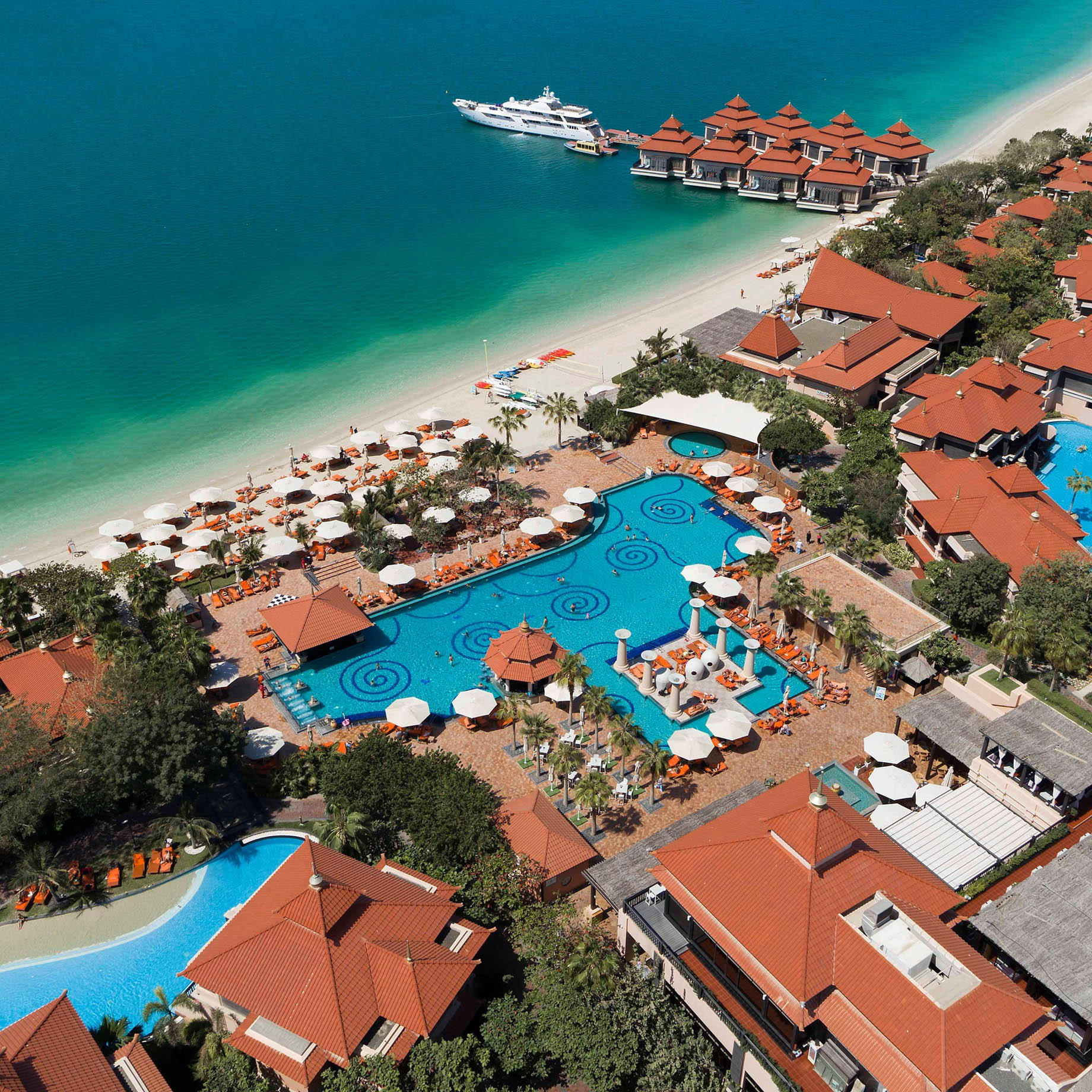 Anantara The Palm Dubai Resort - Dubai, UAE - Pool Aerial View