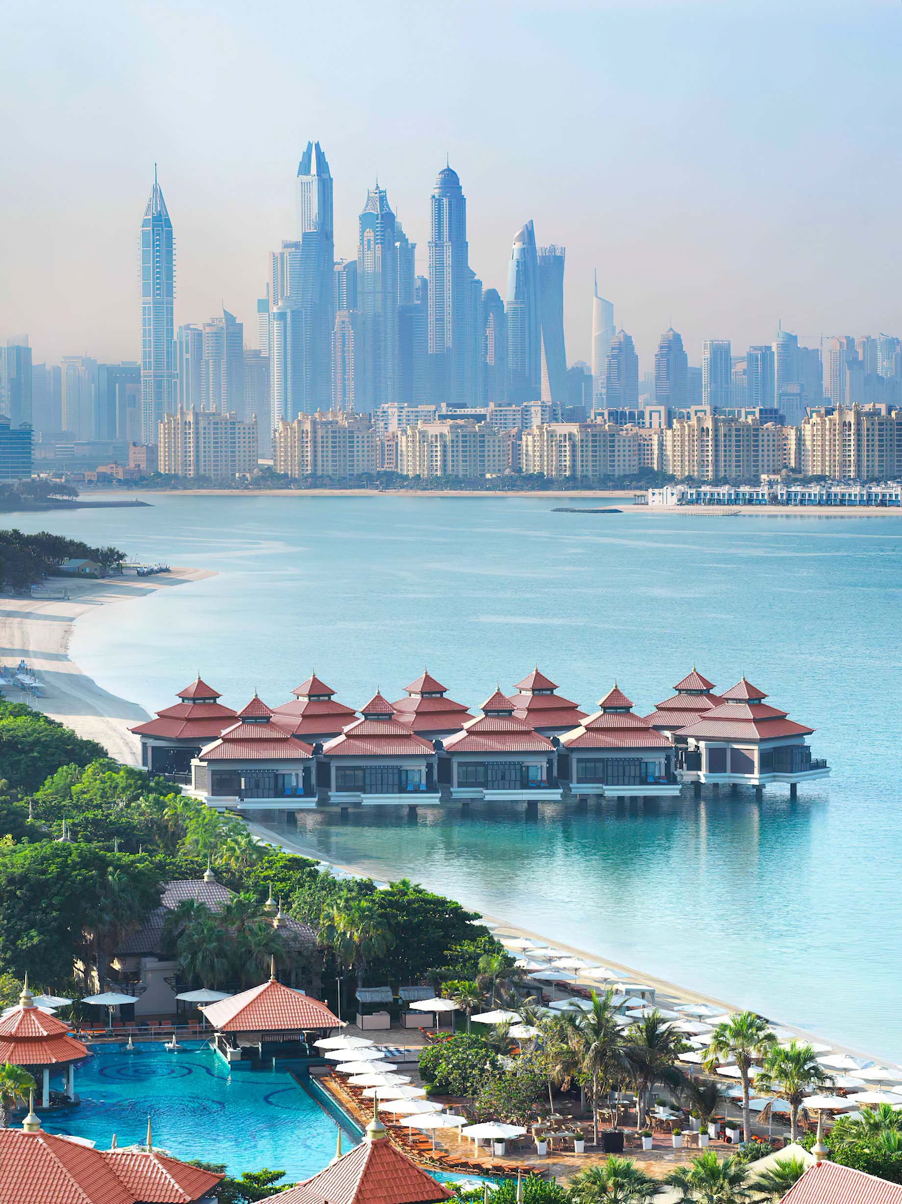 Anantara The Palm Dubai Resort – Dubai, UAE – Overwater Villa Aerial View