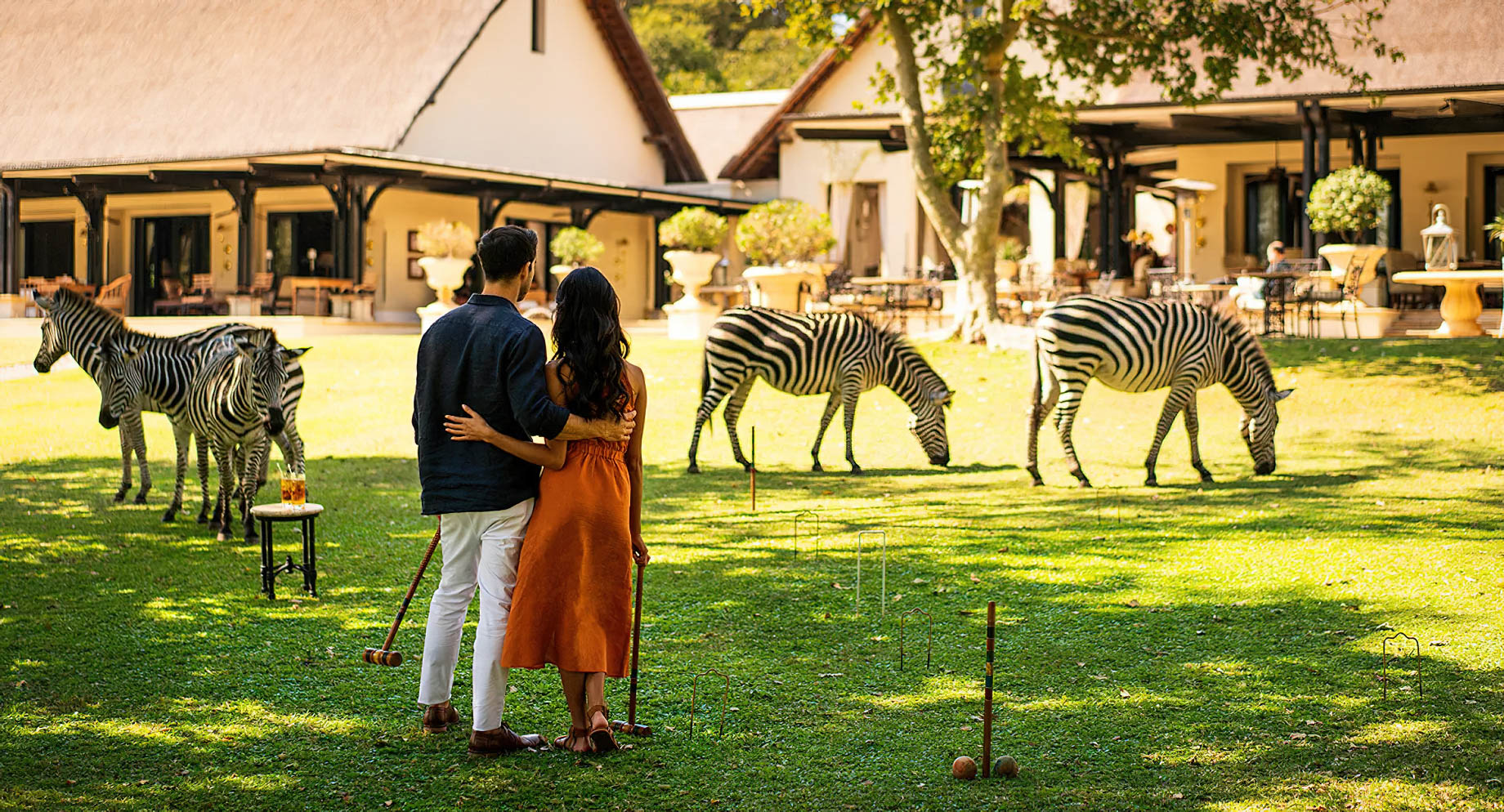 Royal Livingstone Victoria Falls Hotel by Anantara – Zambia – Resort Grounds Zebras