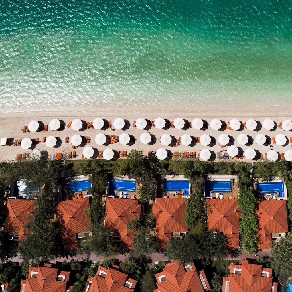 Anantara The Palm Dubai Resort - Dubai, UAE - Beach Pool Villas Aerial