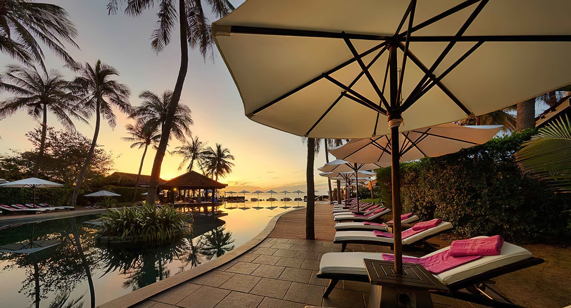 Anantara Mui Ne Resort – Phan Thiet, Vietnam – Pool Deck Sunset