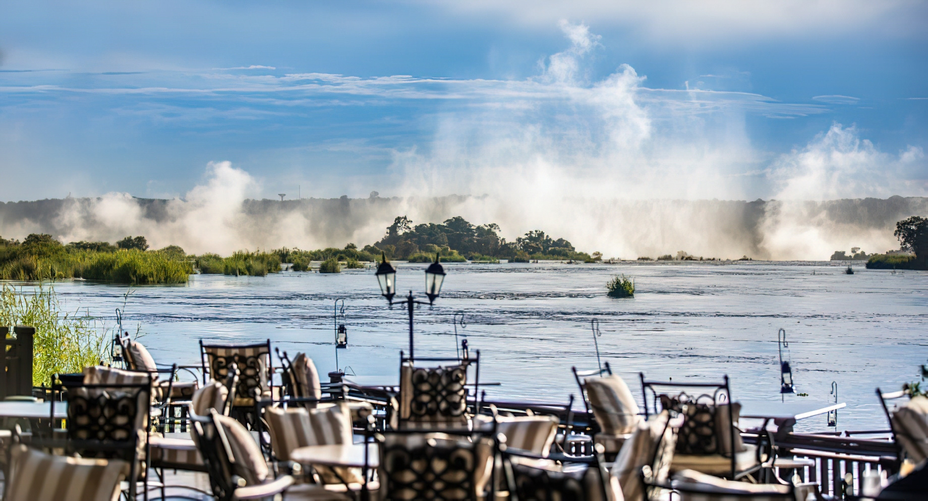 Royal Livingstone Victoria Falls Hotel by Anantara – Zambia – Kubu Restaurant Terrace