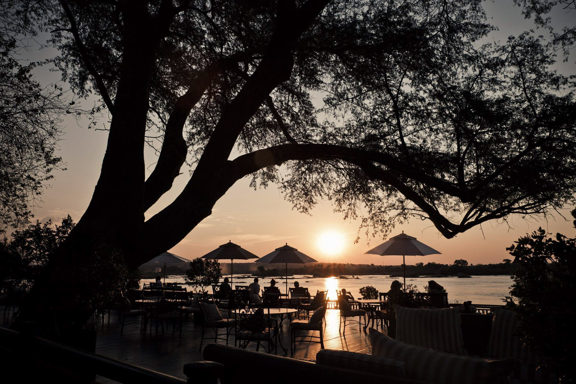 Royal Livingstone Victoria Falls Hotel by Anantara - Zambia - Terrace Riverview Sunset