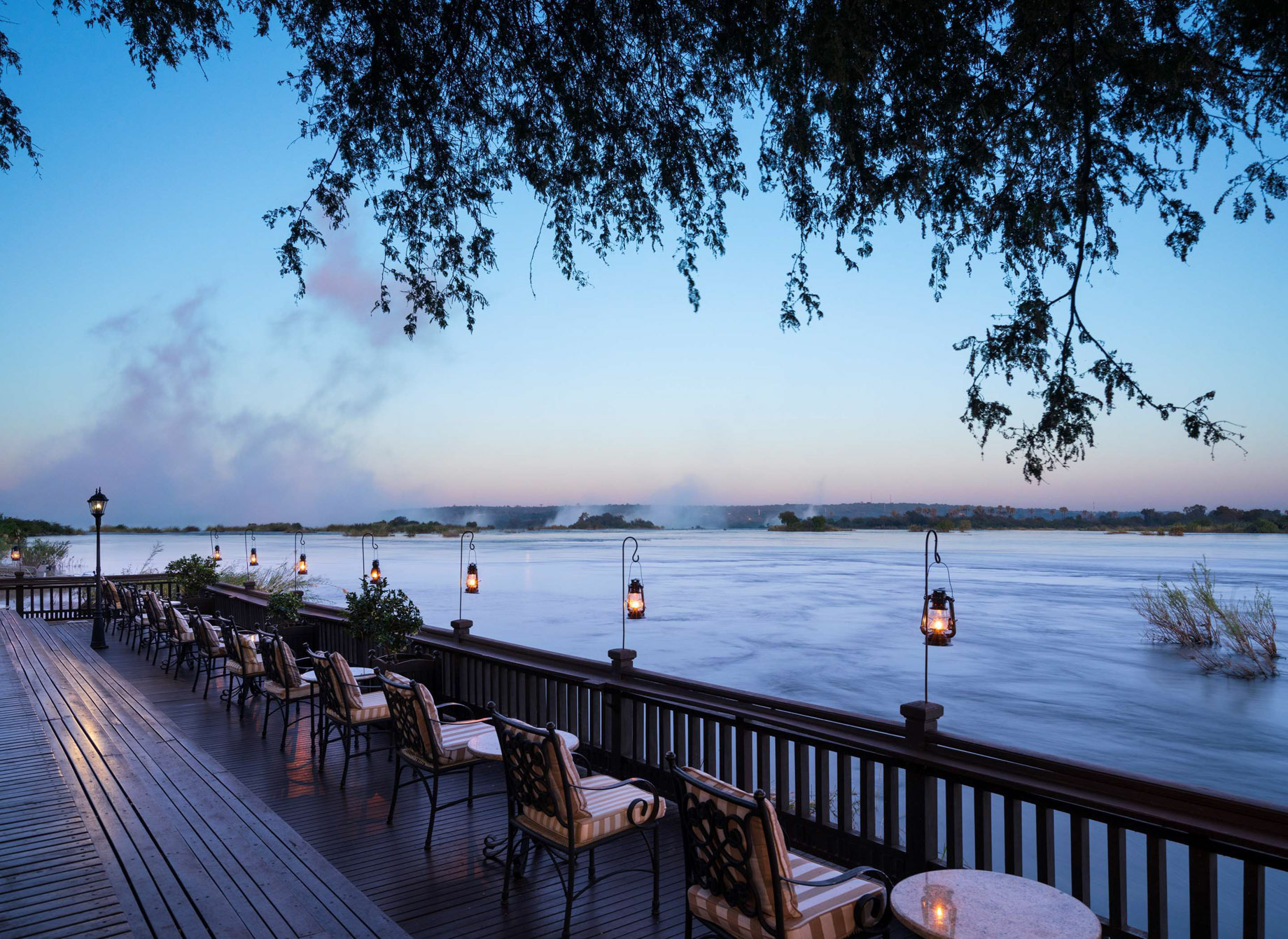 Royal Livingstone Victoria Falls Hotel by Anantara – Zambia – Victoria Falls Terrace Riverview Sunset