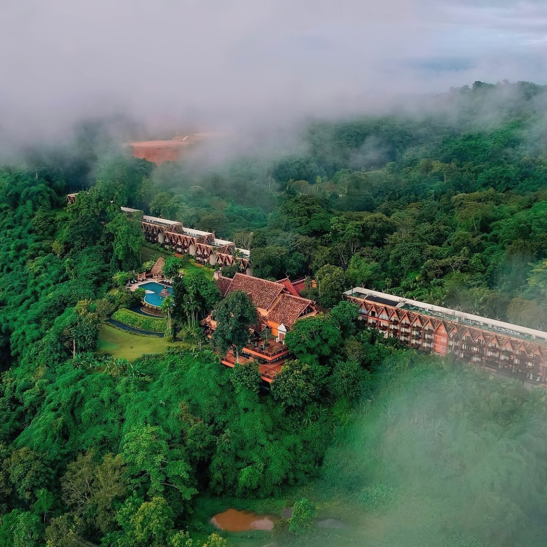 Anantara Golden Triangle Elephant Camp & Resort - Chiang Rai, Thailand - Aerial View