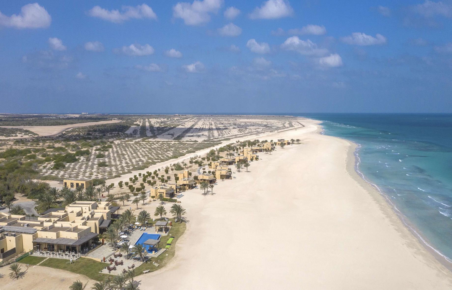 Anantara Sir Bani Yas Island Al Yamm Villa Beach Resort – Abu Dhabi, UAE – Resort Aerial View