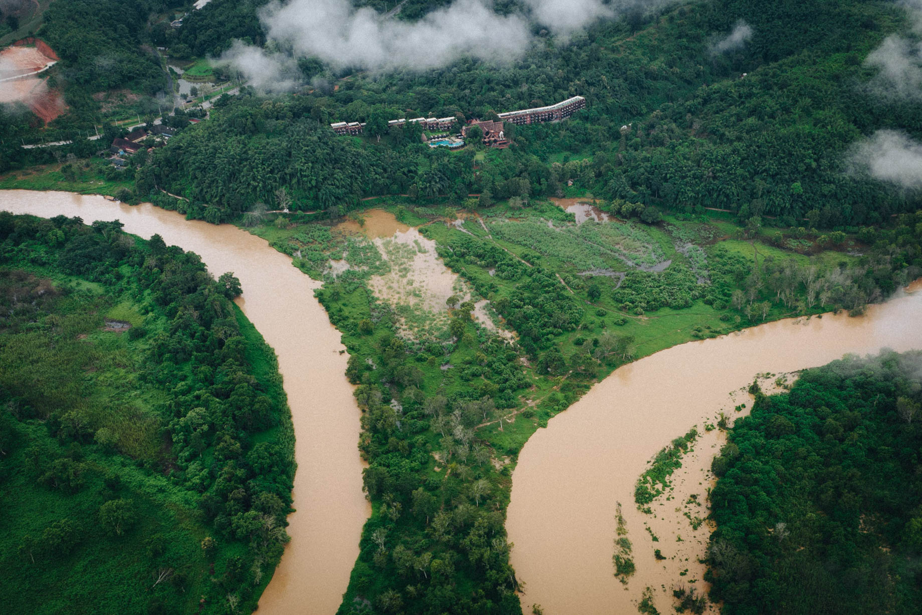 Anantara Golden Triangle Elephant Camp & Resort - Chiang Rai, Thailand - Aerial View