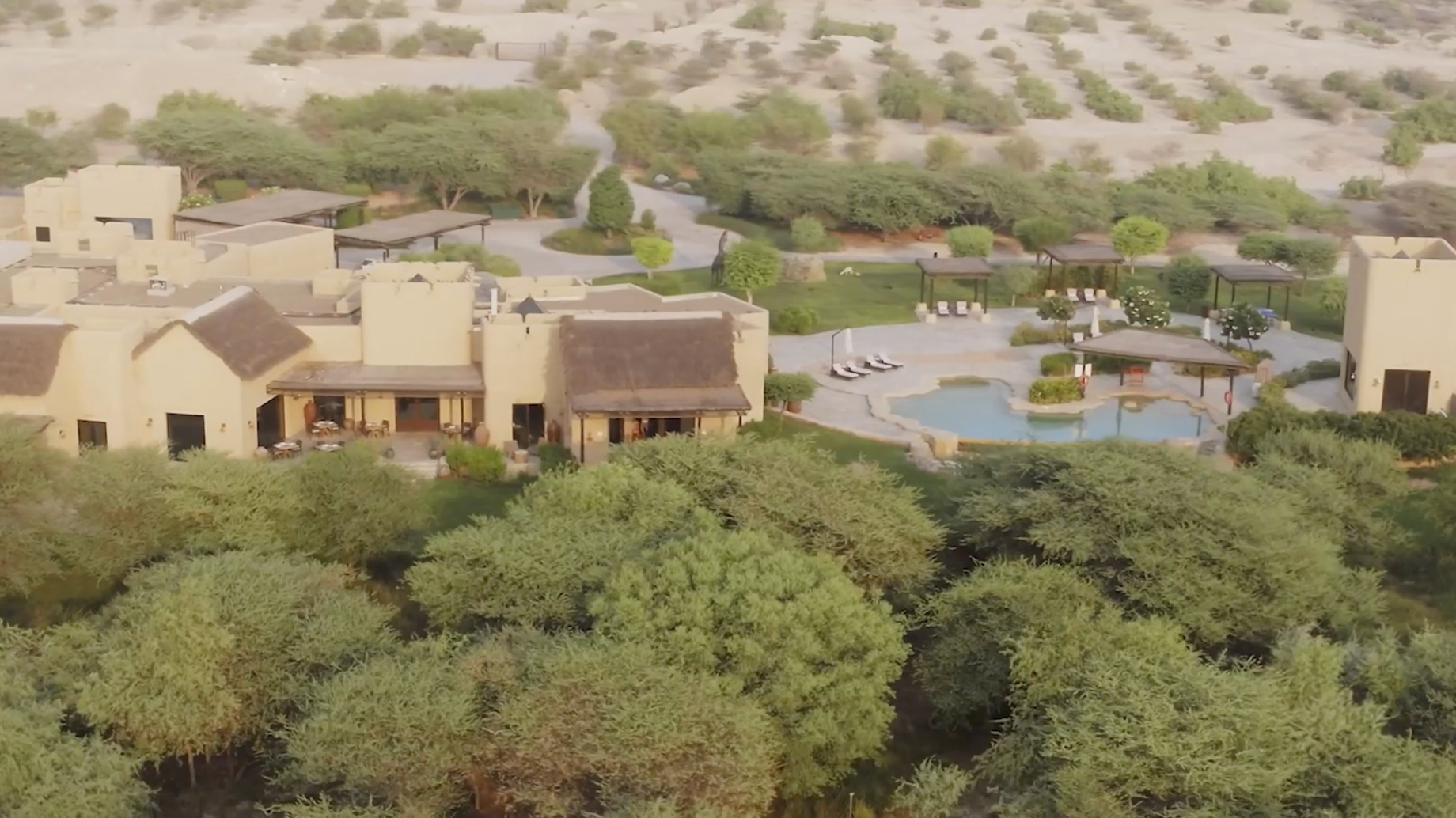 Anantara Sir Bani Yas Island Al Sahel Villa Resort – Abu Dhabi, UAE – Aerial View