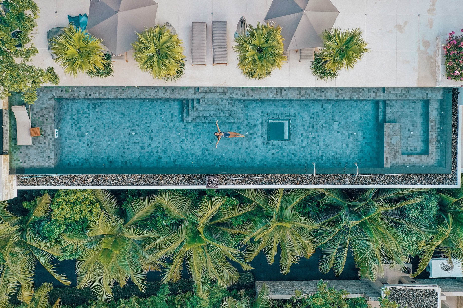 Anantara Layan Phuket Resort & Residences – Thailand – Upper Hill Residence Infinity Pool Overhead Aerial View
