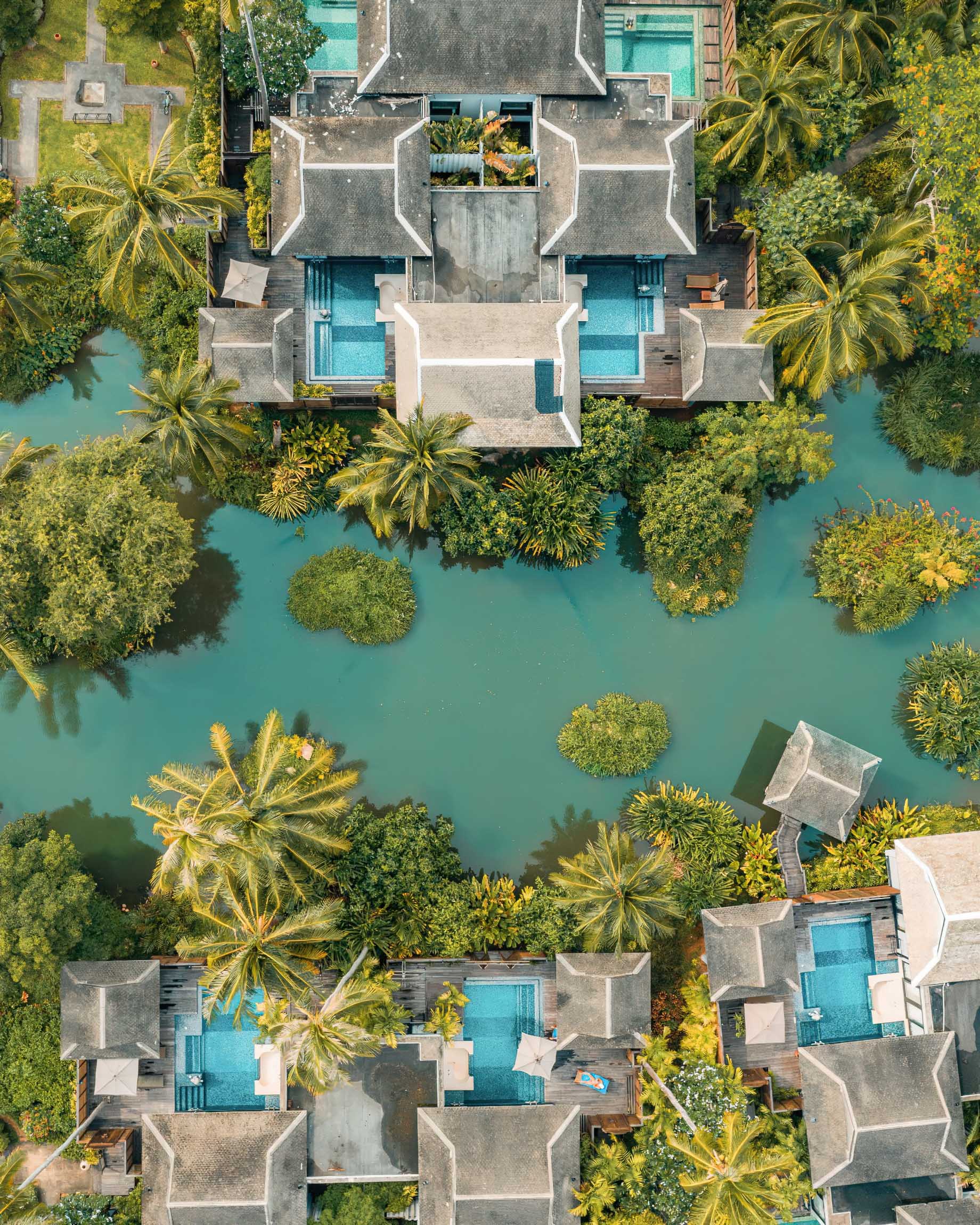 Anantara Mai Khao Phuket Villas Resort – Thailand – Lagoon Overhead Aerial View