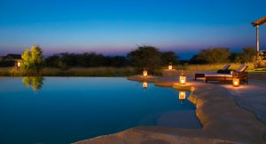 Anantara Sir Bani Yas Island Al Sahel Villa Resort - Abu Dhabi, UAE - Pool Night View