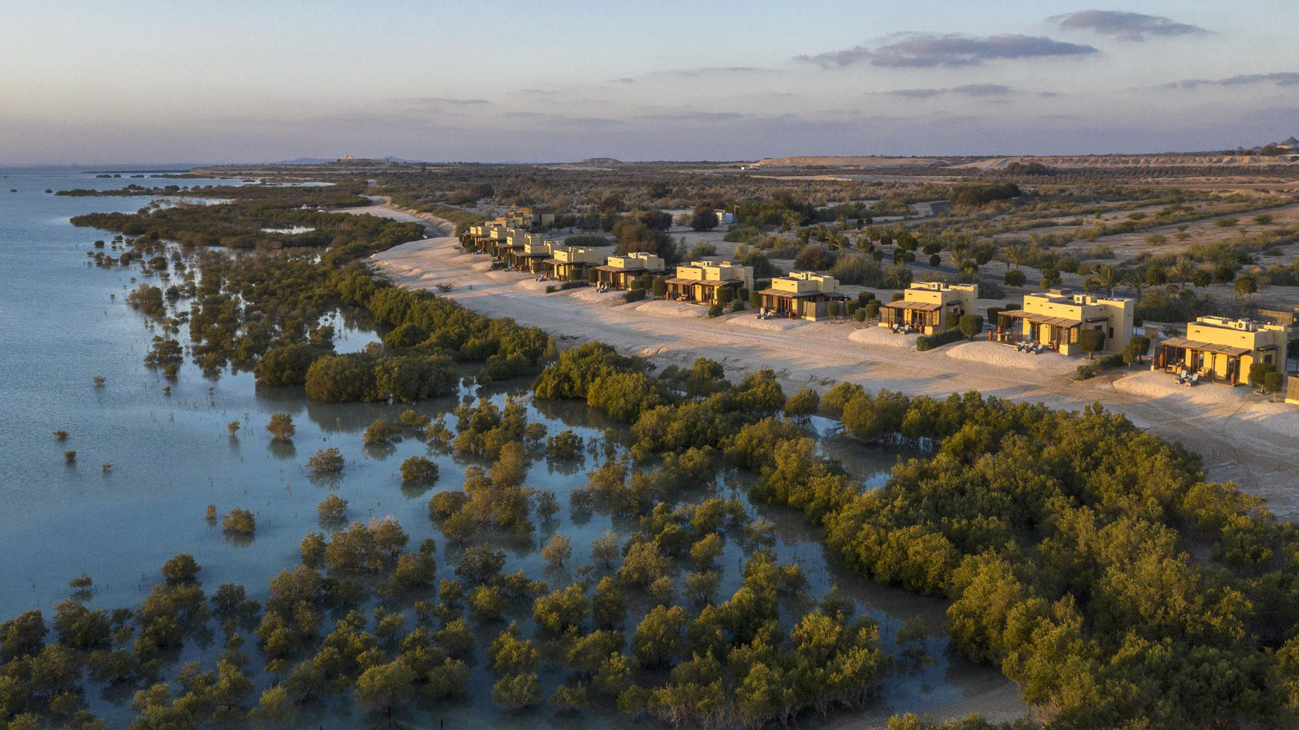 Anantara Sir Bani Yas Island Al Yamm Villa Beach Resort – Abu Dhabi, UAE – Resort Villa Aerial View