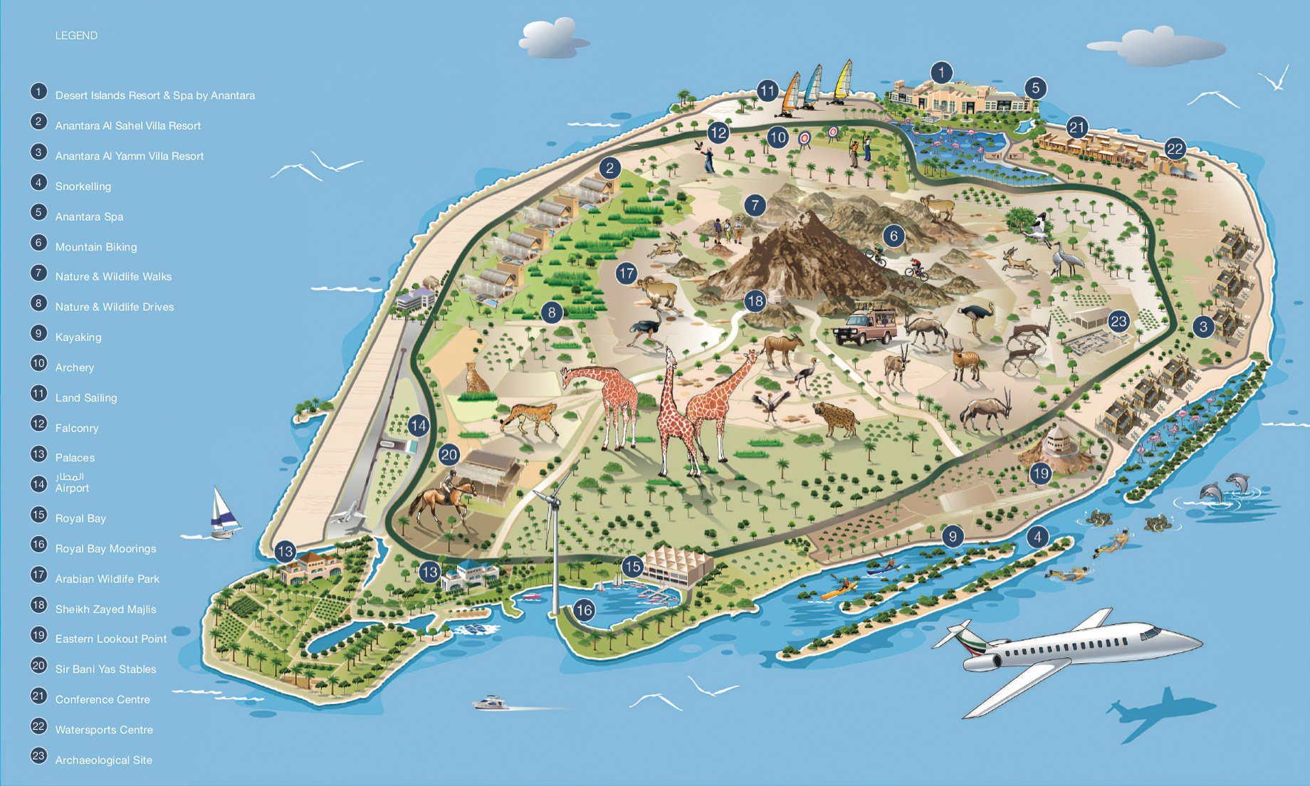 Anantara Sir Bani Yas Island – Resort Map