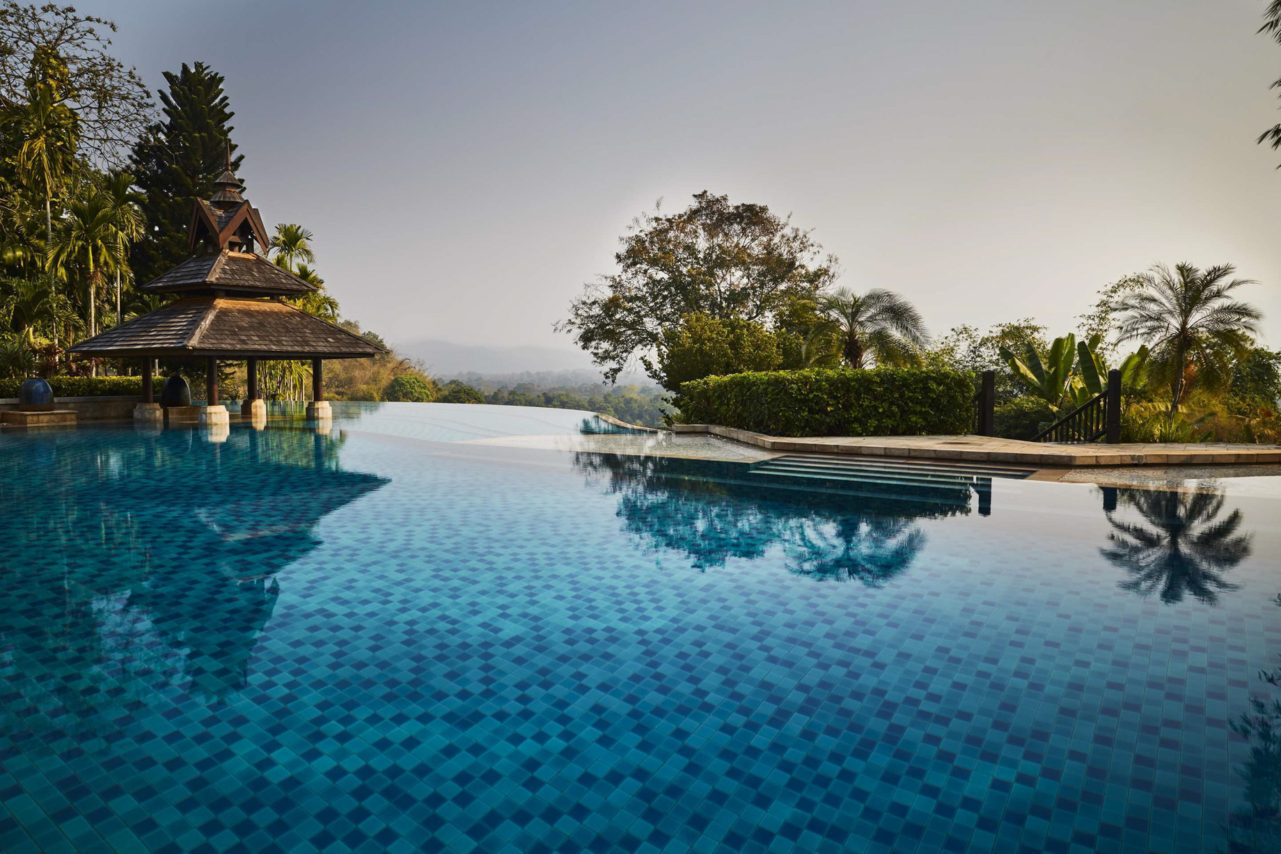 Anantara Golden Triangle Elephant Camp & Resort – Chiang Rai, Thailand – Infinity Pool View