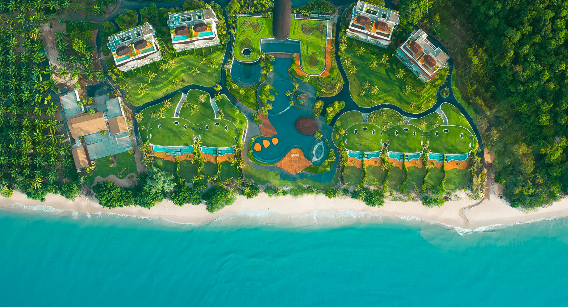 Anantara Koh Yao Yai Resort & Villas - Phang-nga, Thailand - Overhead Beach View Arial