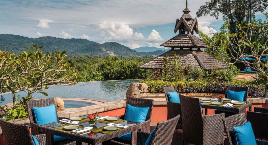 Anantara Golden Triangle Elephant Camp & Resort - Chiang Rai, Thailand - Poolside Dining