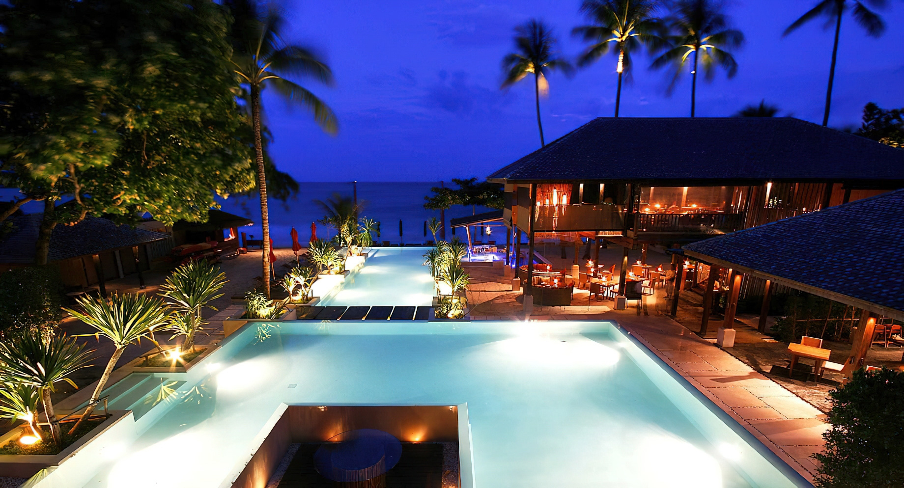Anantara Rasananda Koh Phangan Villas Resort – Thailand – Pool Night View
