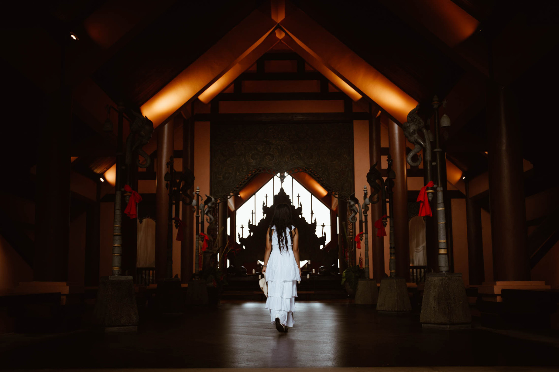 Anantara Golden Triangle Elephant Camp & Resort - Chiang Rai, Thailand - Lobby at Night