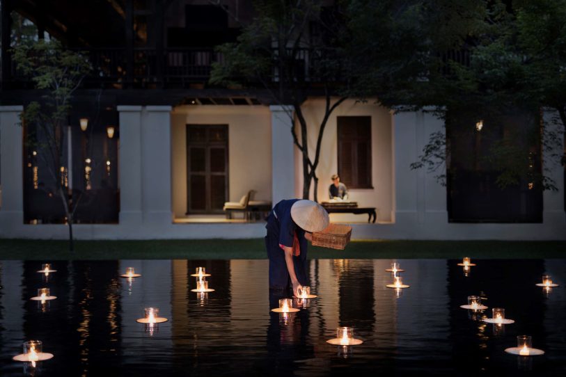 Anantara Chiang Mai Resort - Thailand - Reflecting Pool Floating Candles