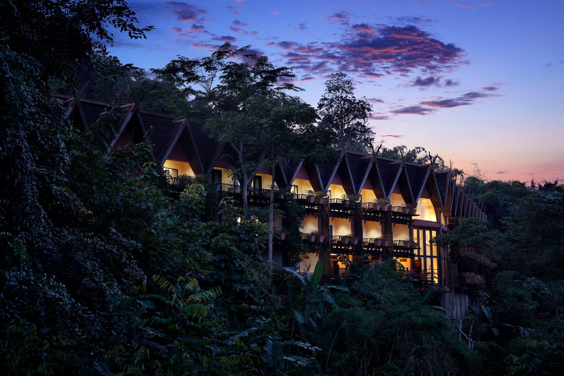 Anantara Golden Triangle Elephant Camp & Resort – Chiang Rai, Thailand – Resort Sunset View