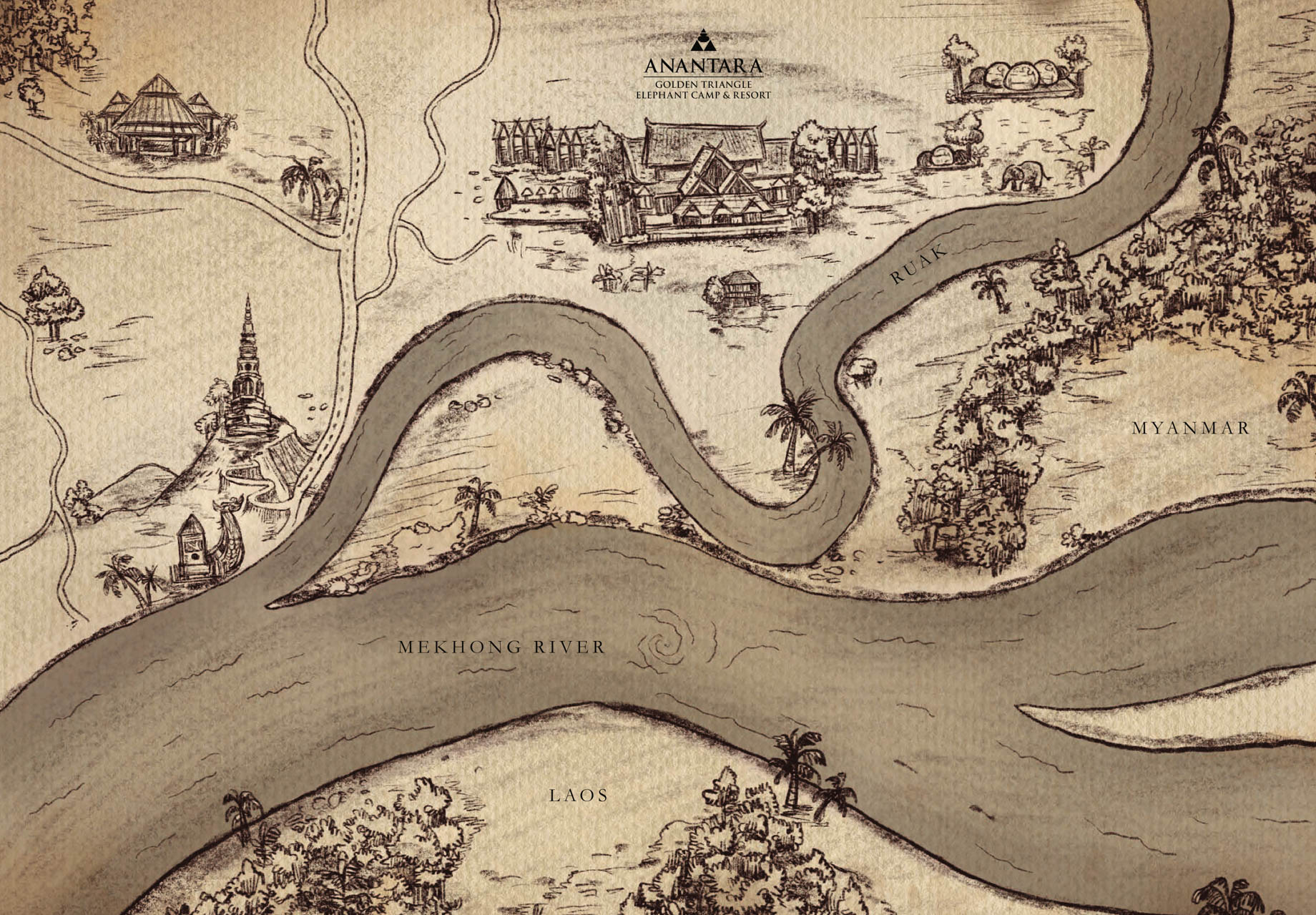 Anantara Golden Triangle Elephant Camp & Resort - Chiang Rai, Thailand - Map