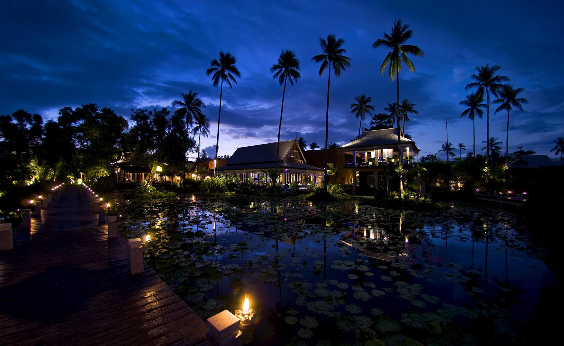 Anantara Mai Khao Phuket Villas Resort – Thailand – Lagoon Night View