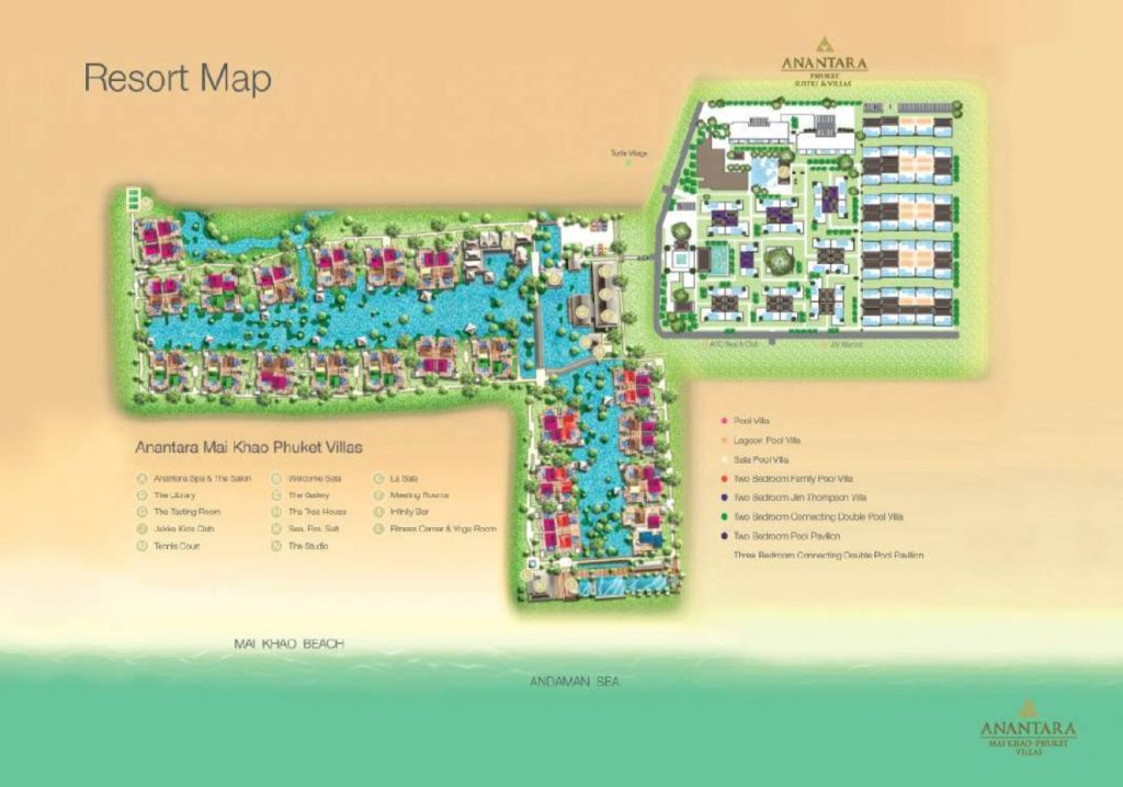 Anantara Mai Khao Phuket Villas Resort - Thailand - Resort Map