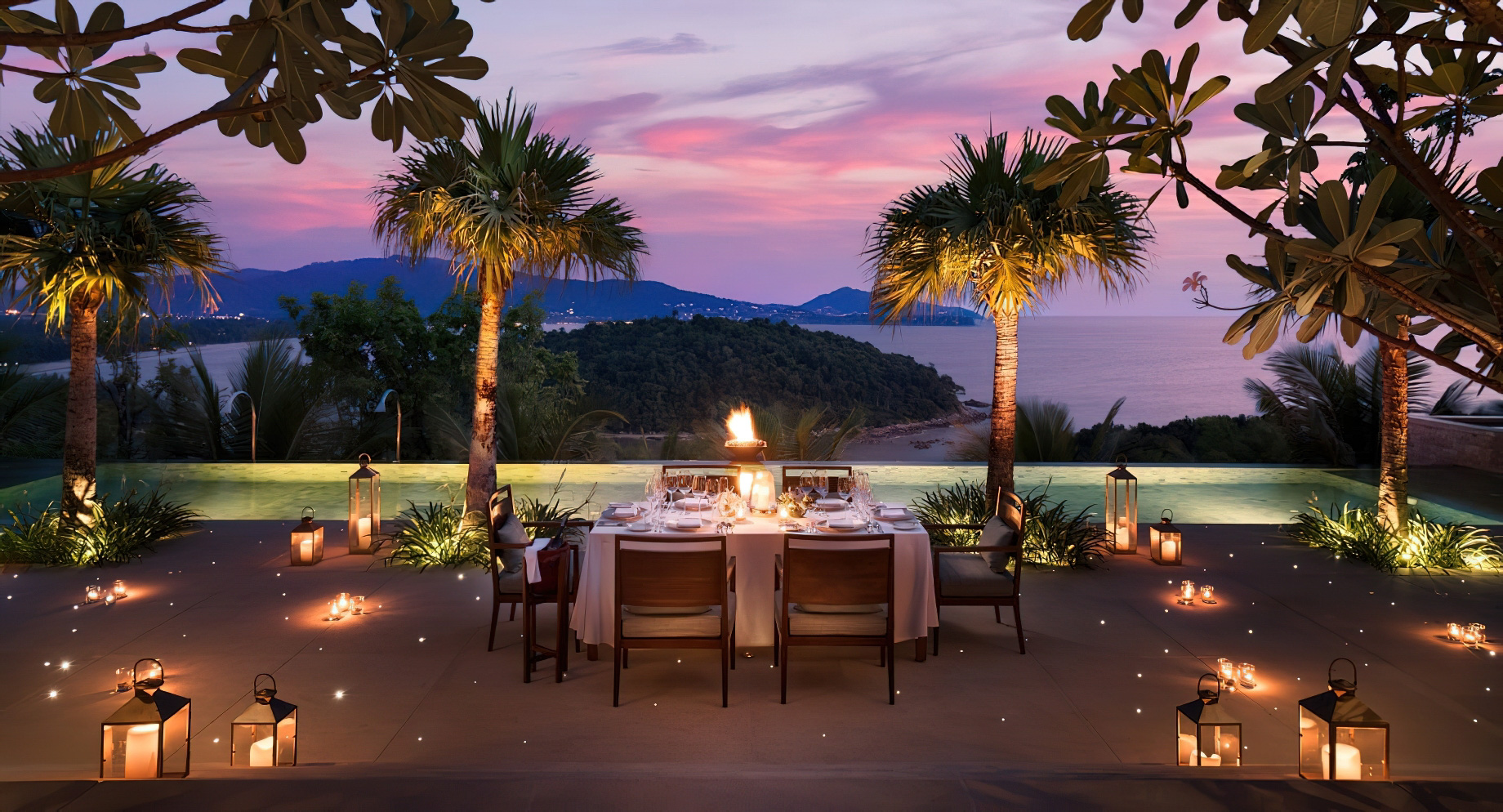 Anantara Layan Phuket Resort & Residences – Thailand – Pool Deck Dining Sunset View