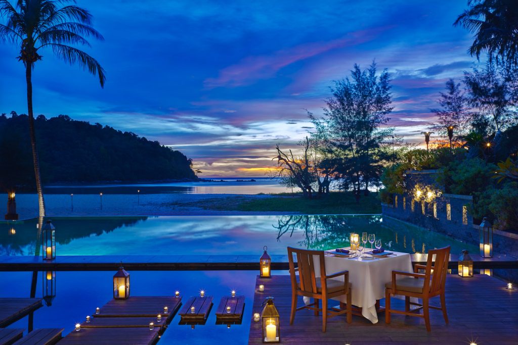 Anantara Layan Phuket Resort & Residences - Thailand - Pool Deck Dining Night View