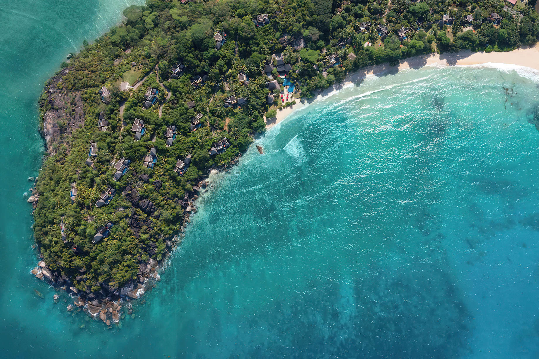 Anantara Maia Seychelles Villas – Anse Louis, Seychelles – Aerial View