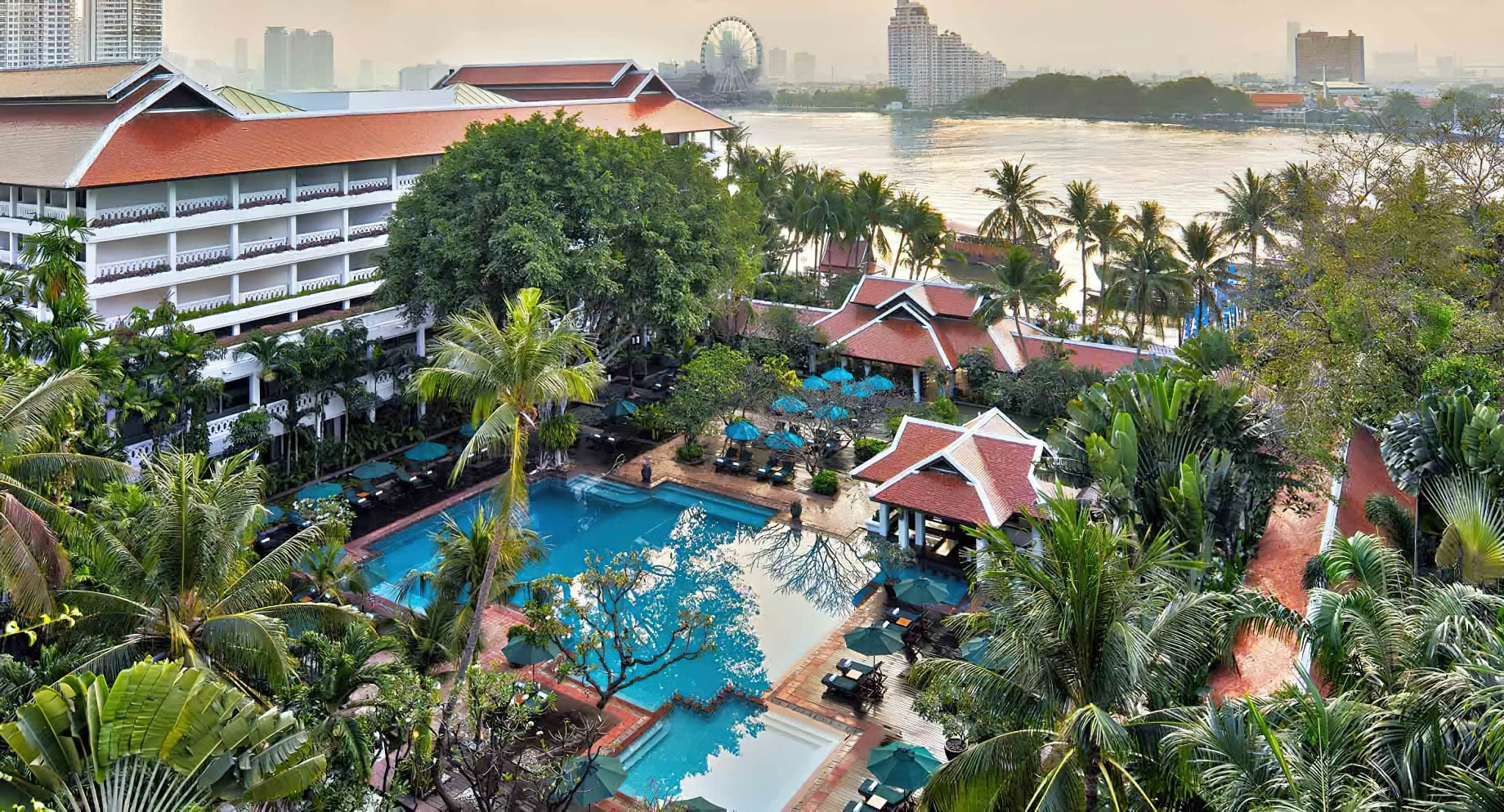 Anantara Riverside Bangkok Resort – Thailand – Pool Aerial View
